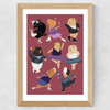 Ice Skating and Ballet Wide Oak Frame