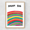 Dream Big Rainbow Narrow Oak Frame