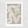 Abstract Brush Strokes 65Y Narrow White Frame