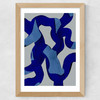 Abstract Brush Strokes 65X Wide Oak Frame
