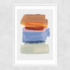 Abstract Brush Strokes 49 Narrow White Frame