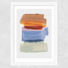 Abstract Brush Strokes 49 Wide White Frame