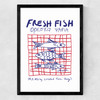 Fresh Fish Medium Black Frame