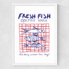 Fresh Fish Medium White Frame