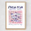 Fresh Fish Medium Oak Frame