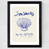 Seashells Wide Black Frame
