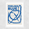 Feeling Blue Narrow White Frame