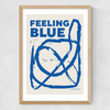 Feeling Blue Medium Oak Frame