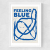 Feeling Blue Medium White Frame