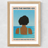 Into the Water I Go Wide Oak Frame