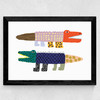 Crocodile and Aligator Wide Black Frame