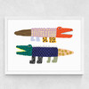 Crocodile and Aligator Medium White Frame