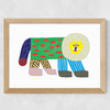 Flash Lion Wide Oak Frame