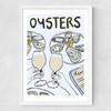 Oysters with Wine Medium White Frame
