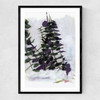 Eucalyptus Painting II Narrow Black Frame
