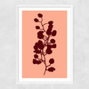 Floral Silhouette I Narrow White Frame