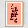 Floral Silhouette I Medium Oak Frame
