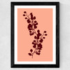 Floral Silhouette II Wide Black Frame