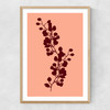 Floral Silhouette II Narrow Oak Frame