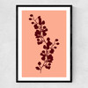 Floral Silhouette II Narrow Black Frame