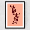 Floral Silhouette II Medium Black Frame