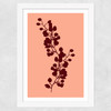 Floral Silhouette II Wide White Frame