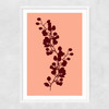 Floral Silhouette II Narrow White Frame