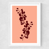 Floral Silhouette II Medium White Frame