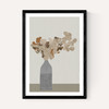 Rust Brown Dried Flowers in Vase on Table I