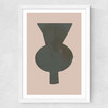 Vase I Medium White Frame