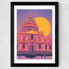 St. Paul's Cathedral Wide Black Frame