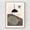 Anchovy in Parsley Oil Narrow Oak Frame