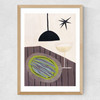 Anchovy in Parsley Oil Medium Oak Frame