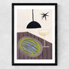 Anchovy in Parsley Oil Medium Black Frame