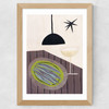 Anchovy in Parsley Oil Wide Oak Frame
