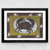 Crab Cancer Star Sign Wide Black Frame