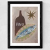 Fish Supper Wide Black Frame