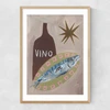 Fish Supper Narrow Oak Frame