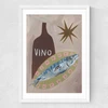 Fish Supper Medium White Frame