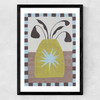 Star Vase Medium Black Frame