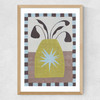 Star Vase Medium Oak Frame