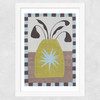 Star Vase Wide White Frame