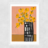 Black and White Vase Narrow White Frame