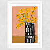 Black and White Vase Wide White Frame