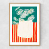 Red Stripes Narrow Oak Frame