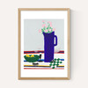 Blue Vase on Table