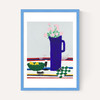 Blue Vase on Table