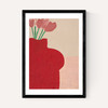 Red Bust Vase