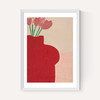 Red Bust Vase