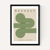 Bauhaus Green Curved Stripes
